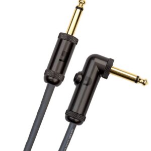 D'Addario PW-AGRA-10 D'Addario Circuit Breaker Instrument Cable voor gitaar/bas, Right-Angle, 10 feet