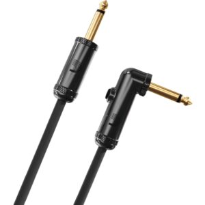 D'Addario PW-AGRA-20 D'Addario Circuit Breaker Instrument Cable voor gitaar/bas, Right-Angle, 20 feet