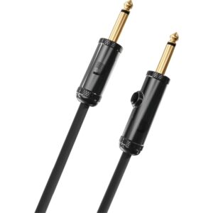D'Addario PW-AG-30 D'Addario Circuit Breaker Momentary Mute Momentary Mute Instrument Cable, 30 feet