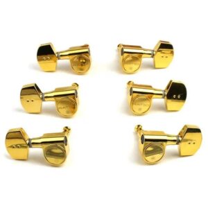 Graph Tech PRN 2411 G0 Ratio Acoustic Guitar Machine Heads met Hedendaagse Knop - 3 + 3 - Goud