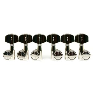 Graph Tech PRN 2411 N0 Ratio Acoustic Guitar Machine Heads met Hedendaagse Knop - 3 + 3 - Nikkel