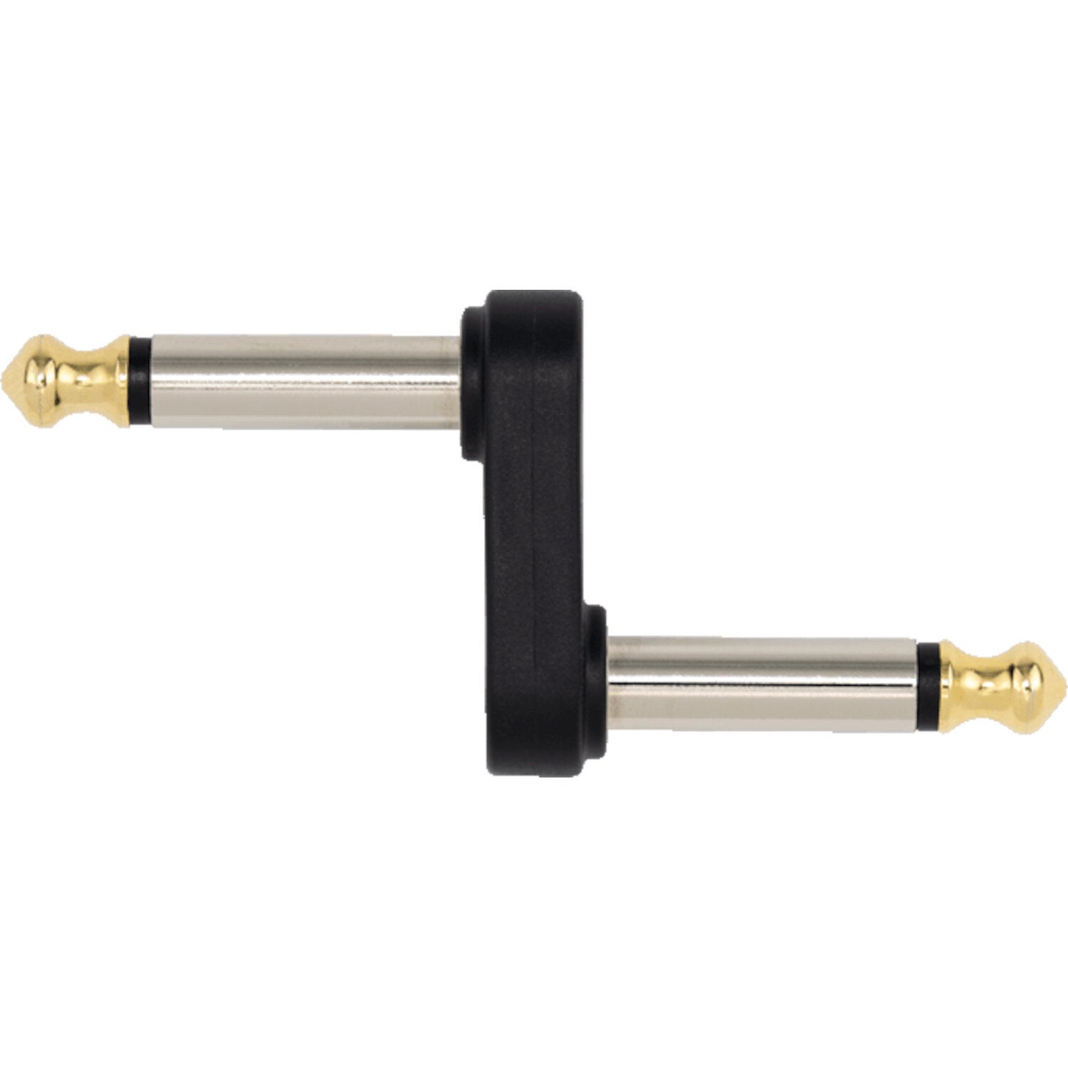 D'Addario PW-P047B D'Addario 1/4 Inch Male Mono Offset Adaptor voor Effectpedalen