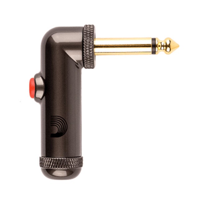 D'Addario PW-AGRAP-2 D'Addario Solderless 1/4" Right Angle Plug w/ Latching Switch voor kabels