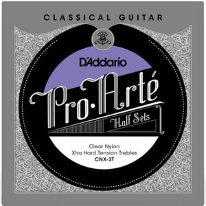 D'Addario CNX-3T Extra Hard Tension Treble Half Set, Pro-Arté Nylon klassieke gitaar (3 snaren)