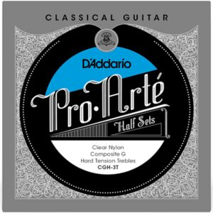 D'Addario CGH-3T Hard Tension Treble Half Set, Pro-Arté Nylon Composite G klassieke gitaar snaren (3 snaren)