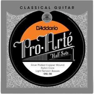 D'Addario SNL-3B Light Tension Bass Half Set, Pro-Arté Nylon Classical klassieke gitaar (3 snaren)