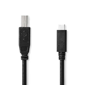 Nedis USB-B Naar USB-C USB 2.0 Kabel 1m