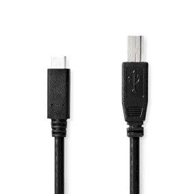 Nedis USB-B Naar USB-C USB 2.0 Kabel 2m